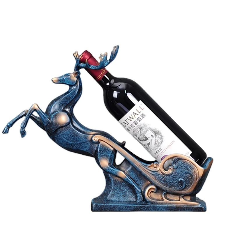 Creative Home Wine Rack Horse Resin Decoration Craft Gift Wine
