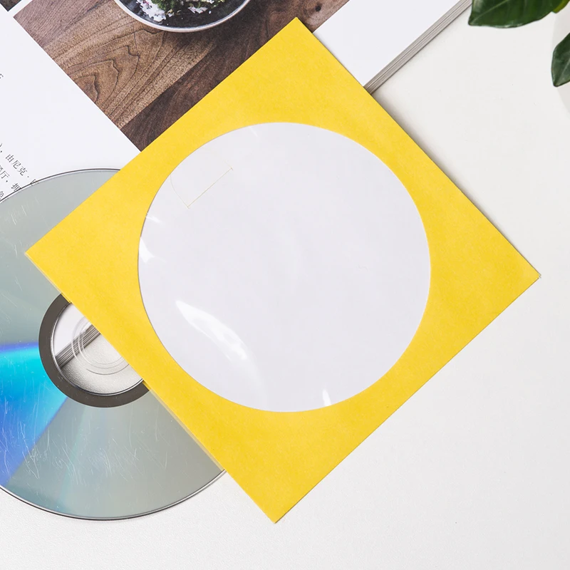 Deep Color Cd Paper Sleeves Dvd/cd Sleeves Adhesive Pvc Cd Sleeve Buy