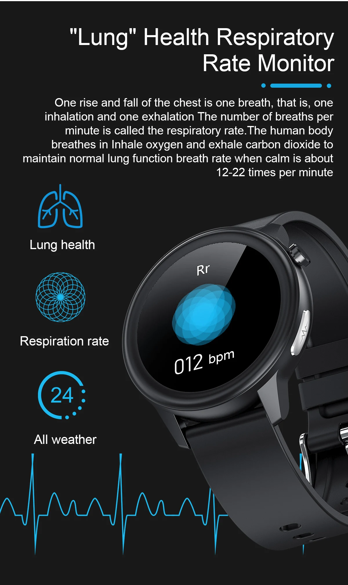 2020 Bluetooth Call Ecg Ppg Smart Watch Ip68 Waterproof Fitness Tracker ...