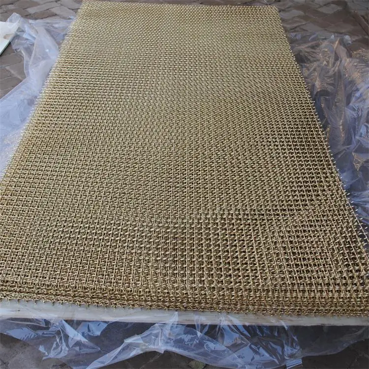 Antique Brass Plated Wire Mesh For Door,Interior Woven Wire