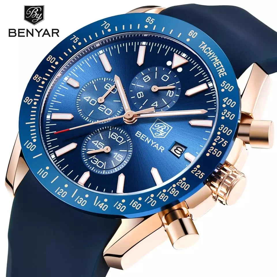 Benyar Durch 5140 Neue Mode Blau Manner Uhren Luxus Marke Quarz Gold Uhr Silikon Band Militar Sport Uhr Manner Armbanduhr Buy Beliebte Quarzuhr Quarz Marke Name Uhren Armbanduhren Mode Product On Alibaba Com