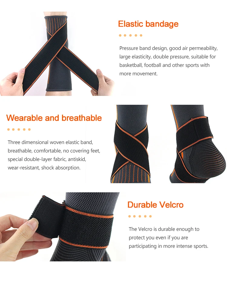 Enerup Kids Professional Sports Comfortable Protect The Ankle Guard Brace Sleeves Support Straps With Adjustable Straps