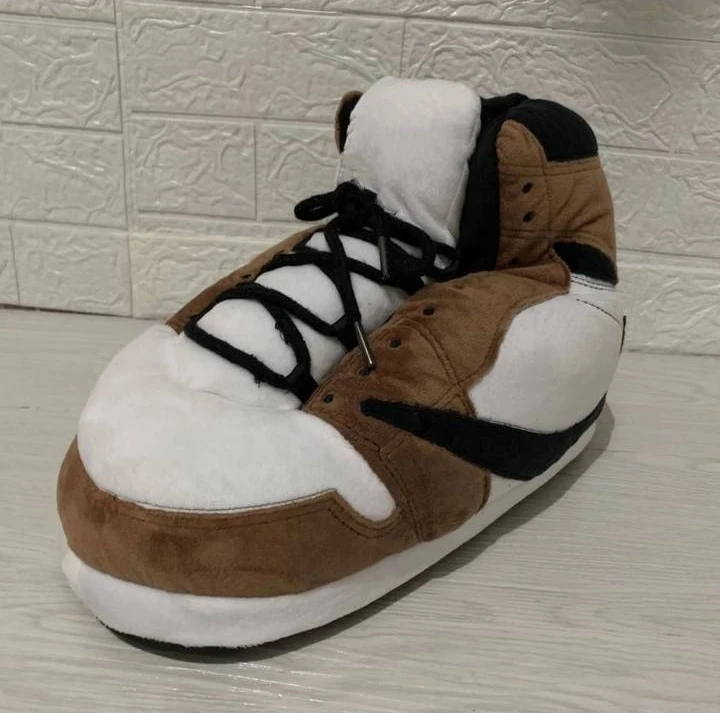 oversized jordan slippers plush