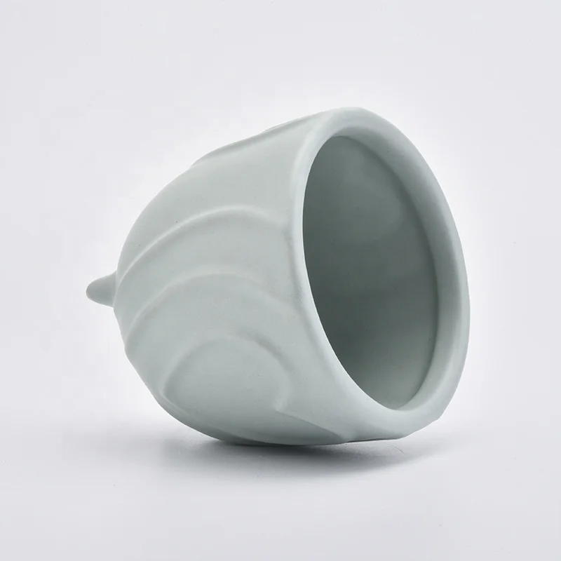 Vintage ceramic candle containers heart pattern candle holder wedding decoration