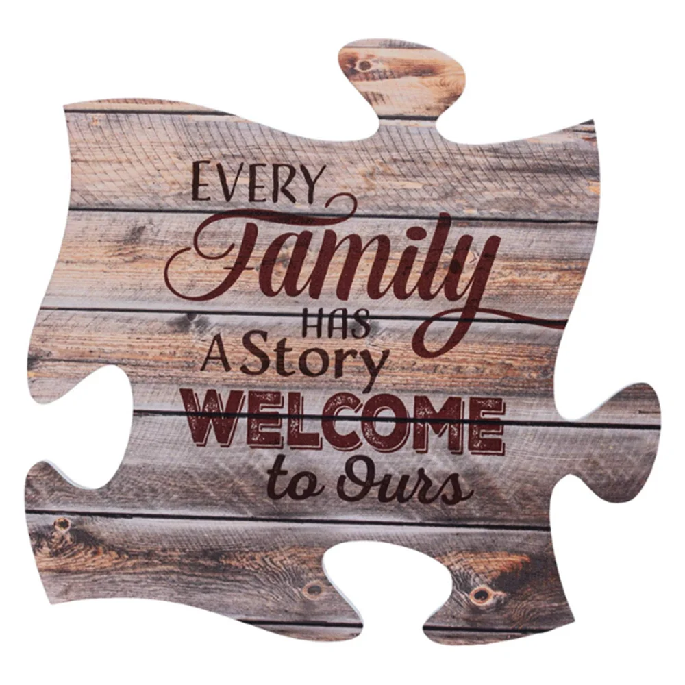 Wood Puzzle Piece Wall Sign Plaque Home Wood Wall Decor Collage Hang Create Wall Art Buy Home Wood Wall Decoration For Living Room Wholesale Wooden Wall Decorations For Restaurant Natural Wood Puzzle Pieces