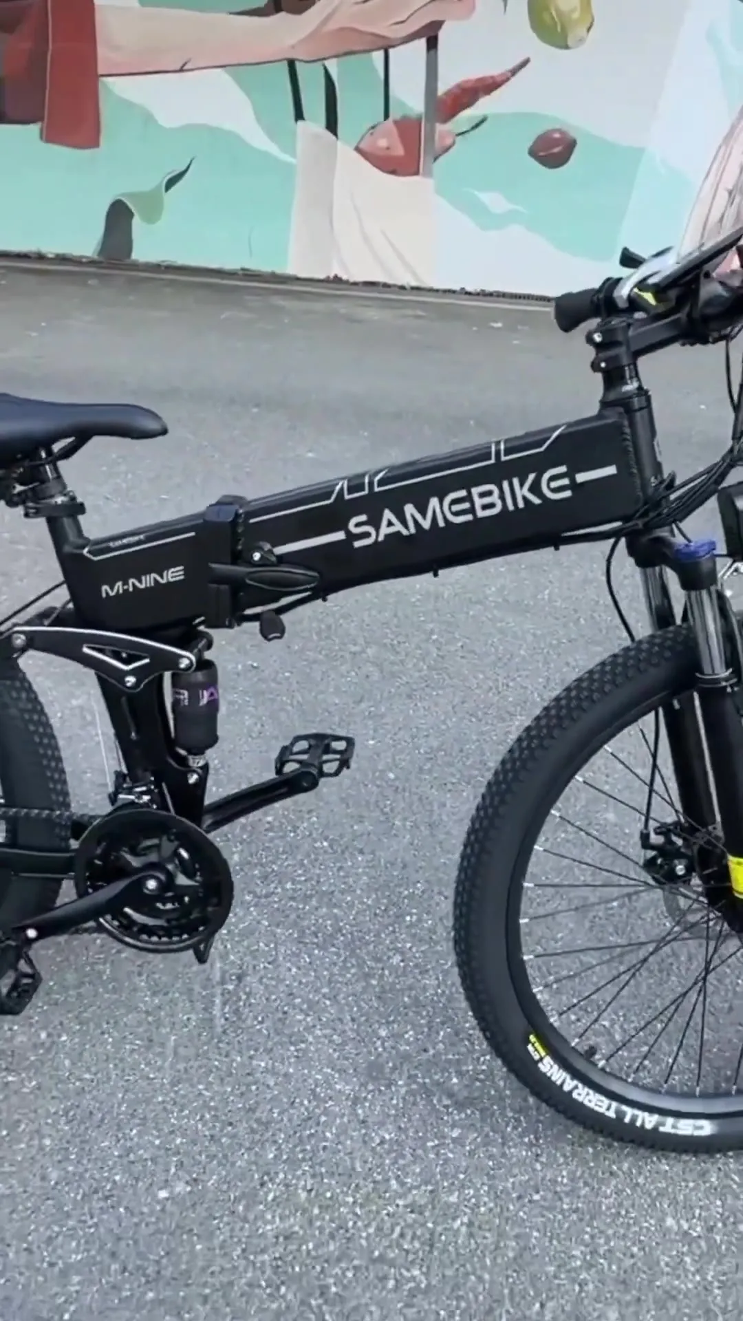 Fast Shipping SAMEBIKE LO26-II Spoke Rim EEC Black Ebike Folding - Main Image