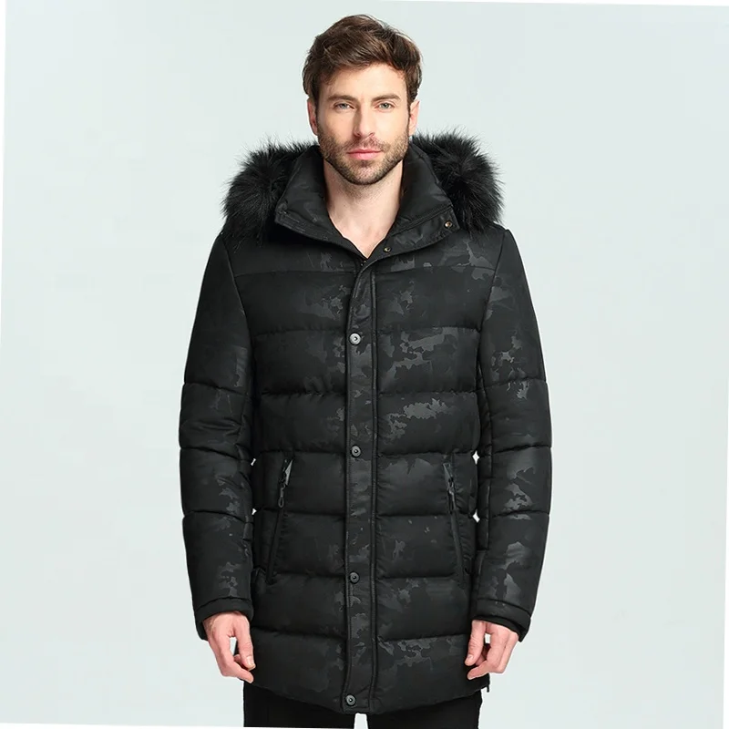 Fur Lined Detachable Hood Men Russian Winter Coat - Buy Winter Coat ...