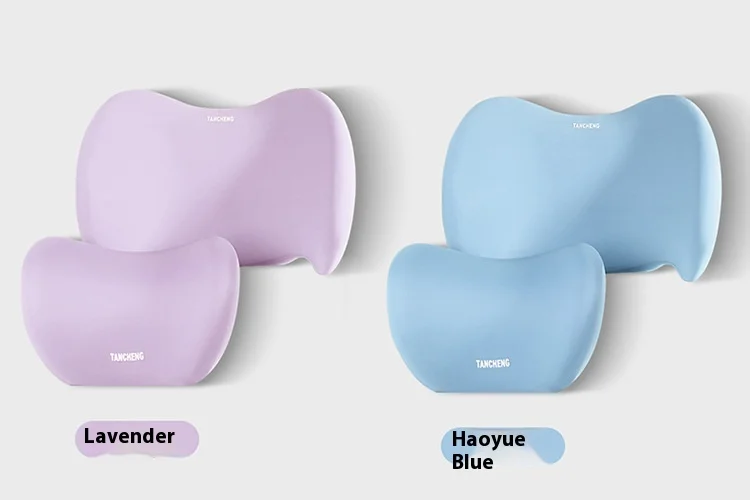 Car Headrest Neck Pillow Summer Driving Airline Grade Neck Cushion Leather Material for Car and Aviations Seat manufacture