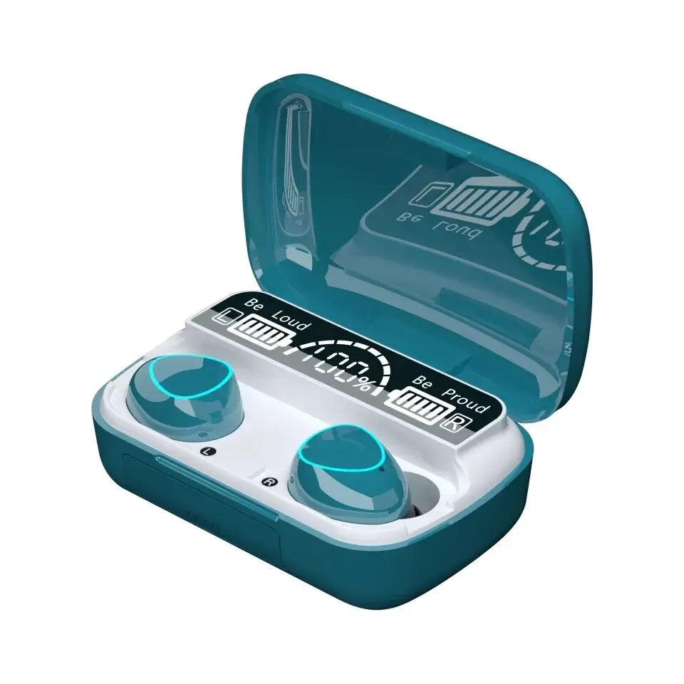 Tws M10 Wireless Bt 5.1 Earphone 2000mah Power Bank Headphones Sports Headset Ipx7 Waterproof 9d 