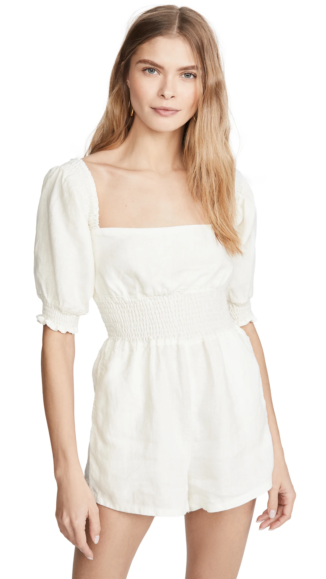 ladies white playsuit