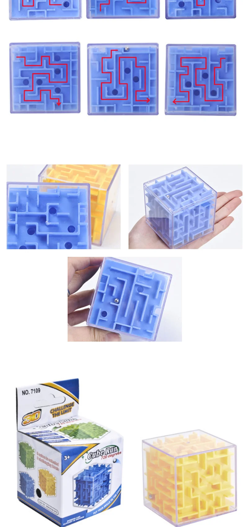 3D Maze Magic Puzzle Speed Cube Rolling Ball Game Maze Kid Educational Toys~JP 