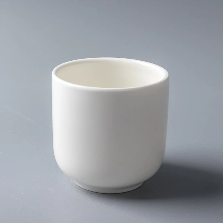 Cups Without Handle Crockery Tea Cup Set Coffee Mug Hotel Usage Cup Small  Ceramic Wholesale Ceramic Restaurant 160ml White