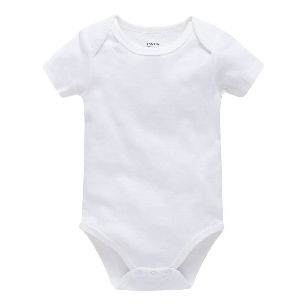 Custom Plain Baby Onesie Grows Cotton Blank Short Sleeve New Born Grow ...