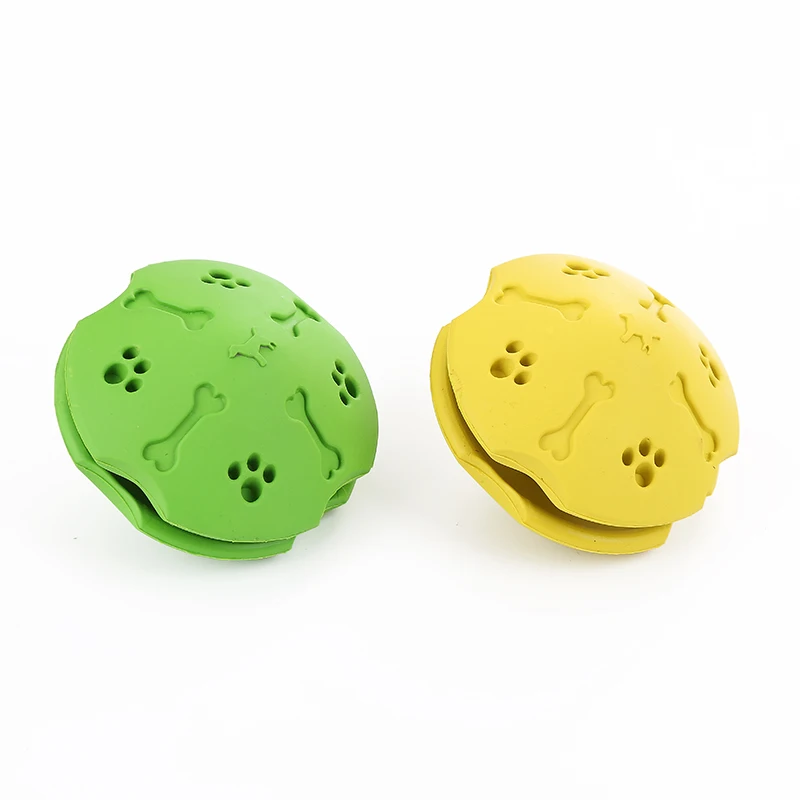 Durable Flying Saucer Rubber Pet Toy Interactive Rubber Dog Treat Ball