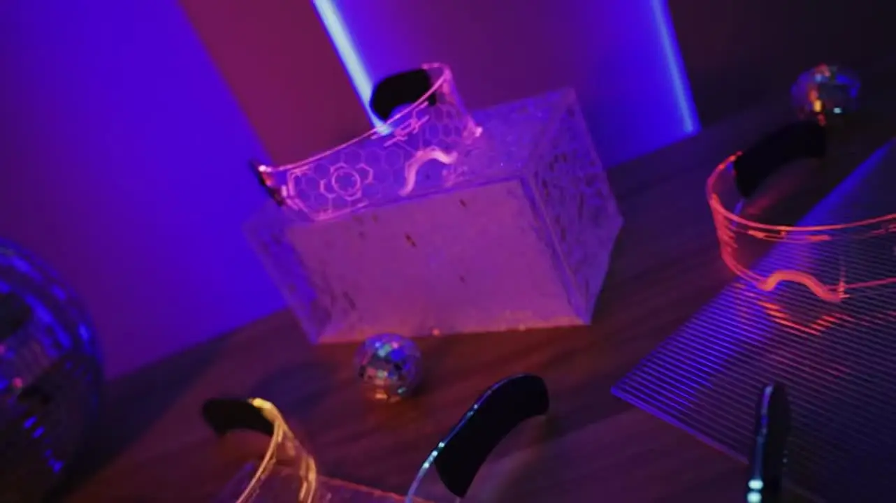 Cyberpunk Lunettes Lumineuses À Led 7 Couleurs, Verres De Visière