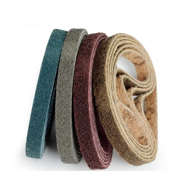 Abrasive Tools 4pcs 520*10mm Non-woven P150-600 Nylon Sanding Belt with Cloth Backing Nylon Abrasive Sanding Belt with Cloth Backing for Surface Conditioning Belt with Cloth Backing Sand