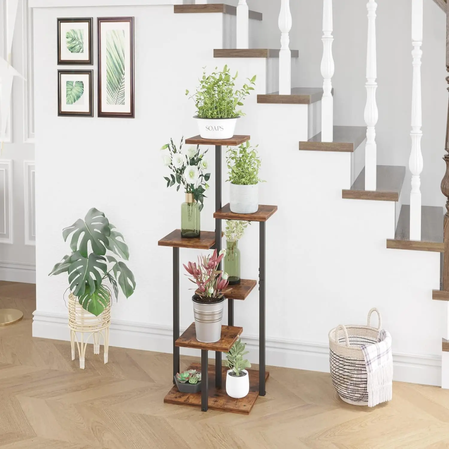 Staggered Design Corner Upgrade Greenery Habitat Corner Flower Stand ...