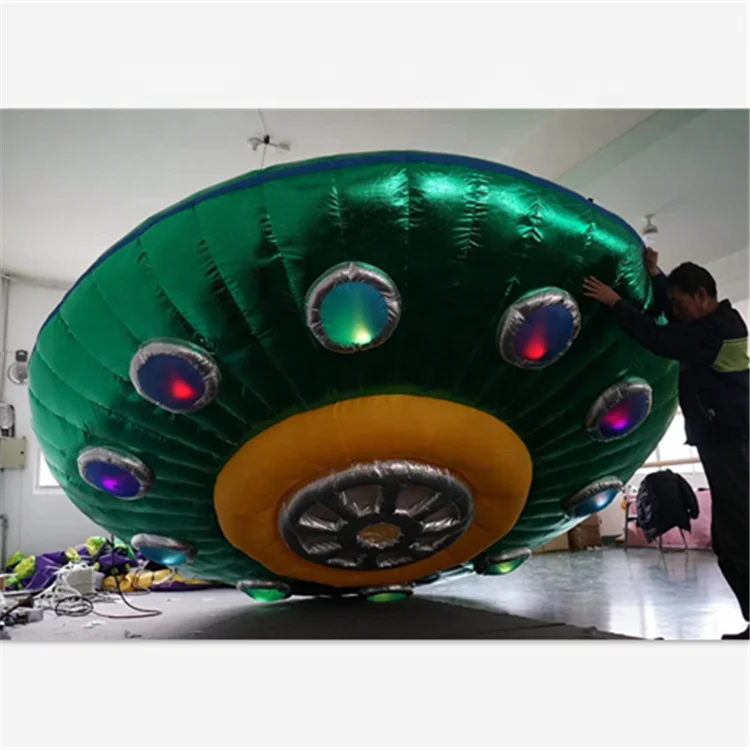 2.5m Event Hanging Inflatable Ufo Customized Lighting Ufo Inflatable