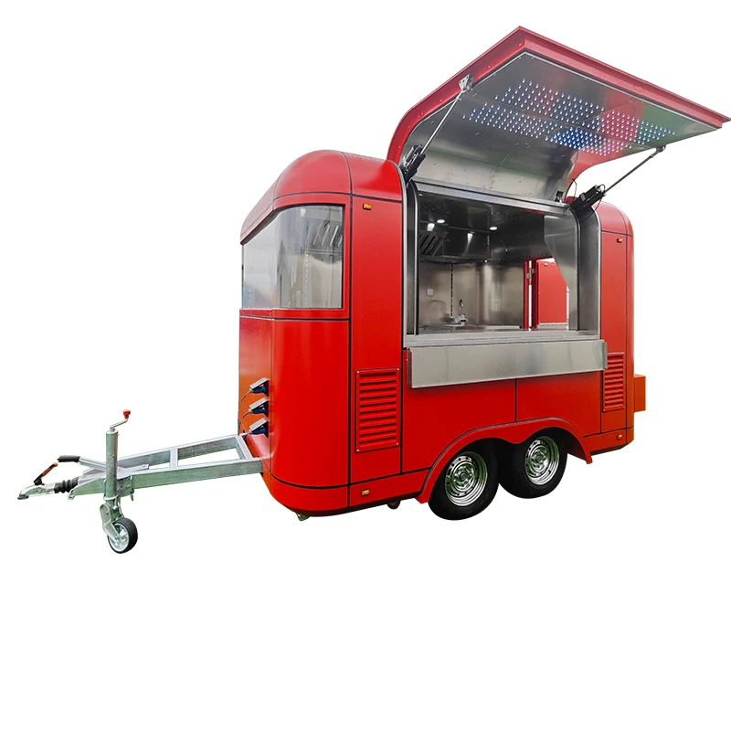 MAICHE New SL-2S Customized Red Mobile Fast Food Trailer BBQ Hot Dog Ice Cream Juice Food Truck details