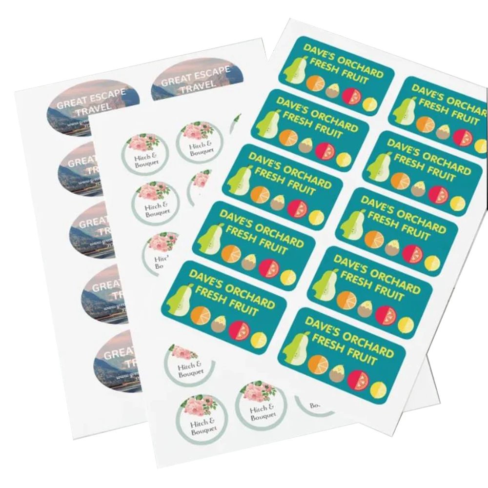 Amazon D'emballage De Feuille De Papier Adh&eacute;sif D'impression D'&eacute;tiquette D&eacute;coup&eacute; Autocollants