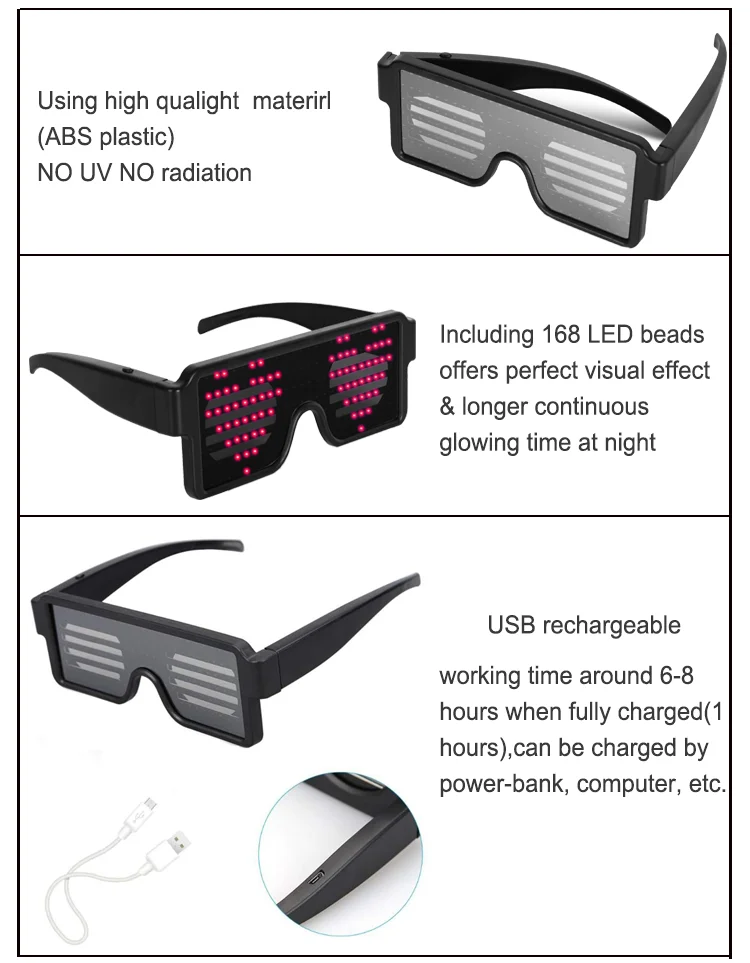 Magic led eyeglasses