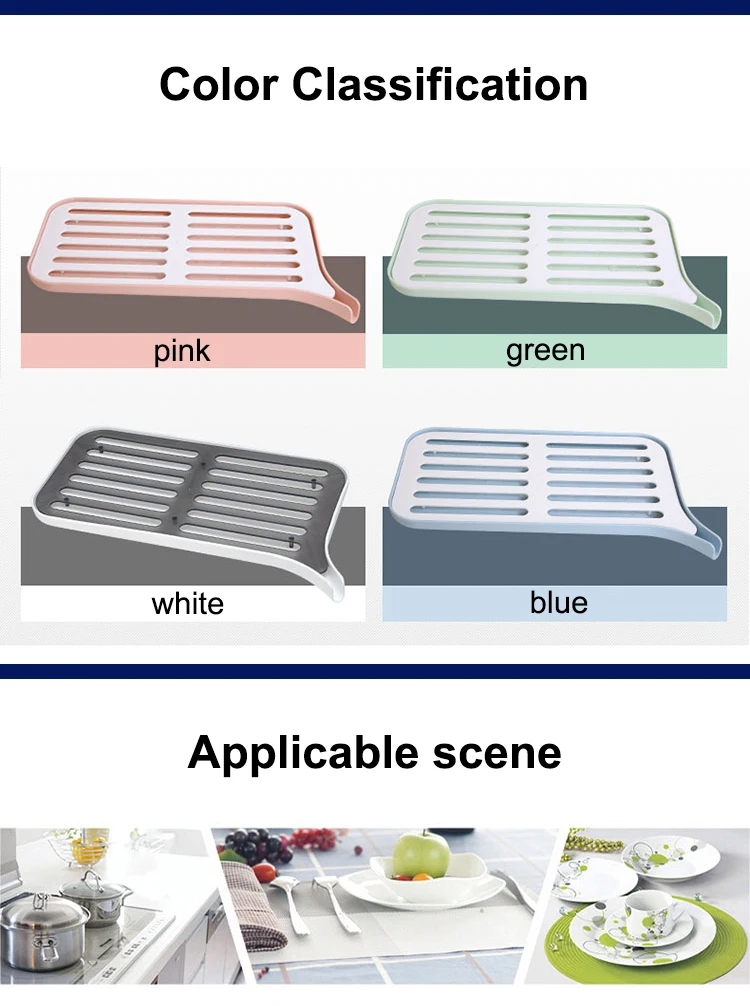 Dishes Sink Drain Pallets Plastic Filter Plate Storage Rack Kitchen Vegetable Fruit Shelving Board