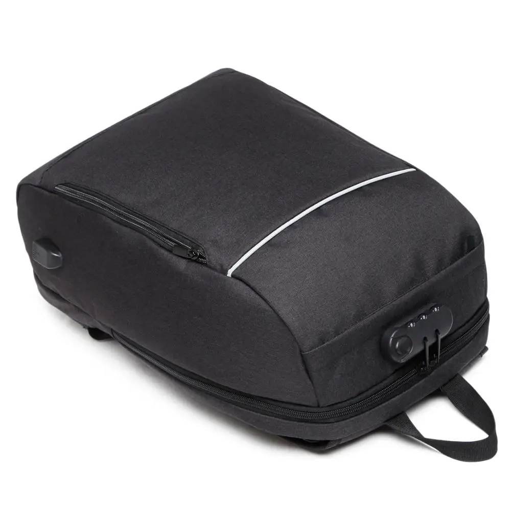 Fashion backpack for unisex school business bag laptop USB charger backpack