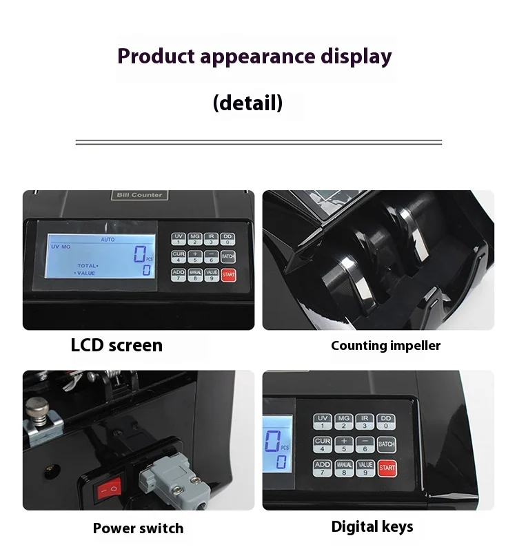 Multi-Currency Bill Counter Counter US Dollars Euros XOF XAF  Pesos Rupees and more other Currencies