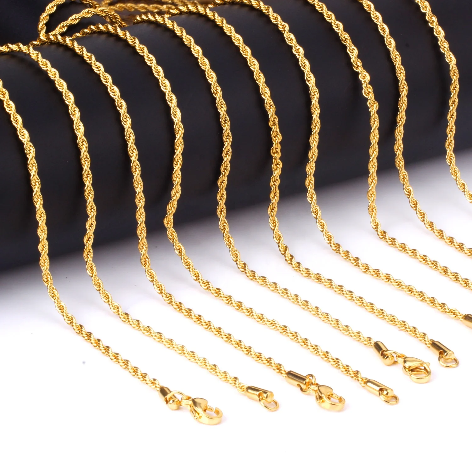 Manufacturer Wholesale 18k Gold Chains Stainless Steel Twist Chains