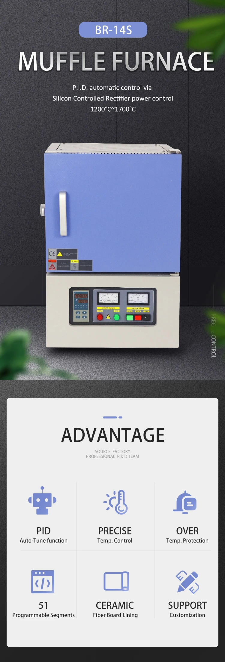 Muffle Furnace 1200c Laboratory Equipment