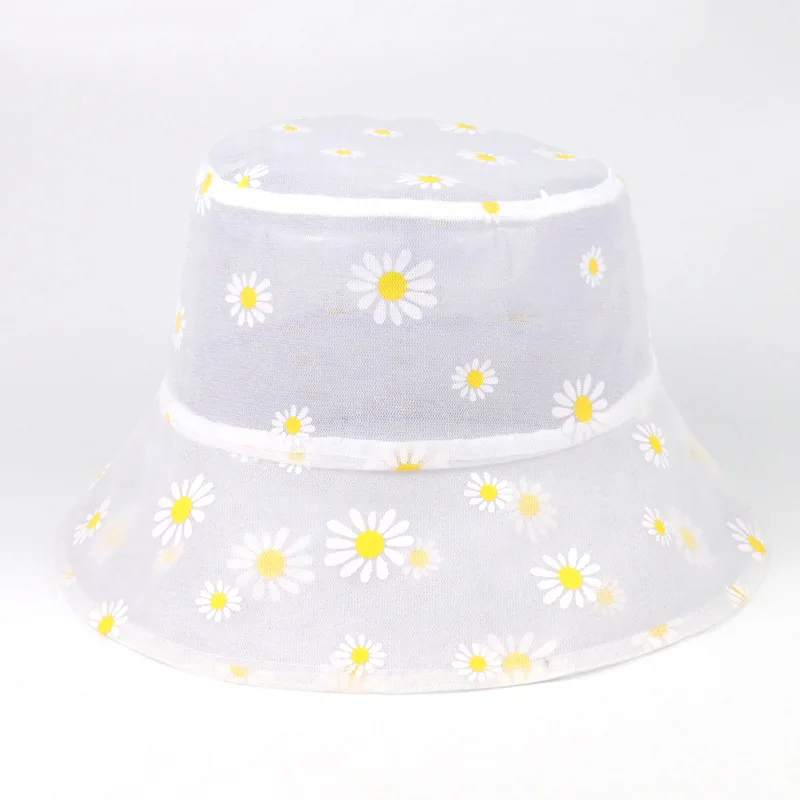 mesh daisy bucket hat