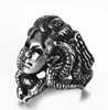 Antique Fashion stainless steel gold antique snake god Vintage effect Medusa head ring both for men and women finger ring