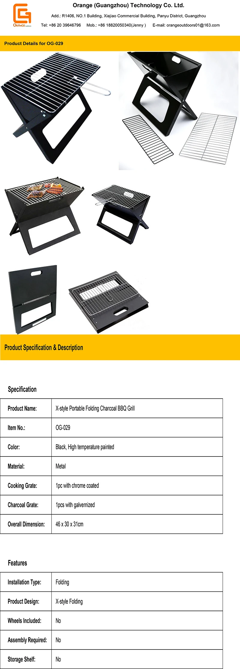 X shape grill portable foldable charcoal bbq grills