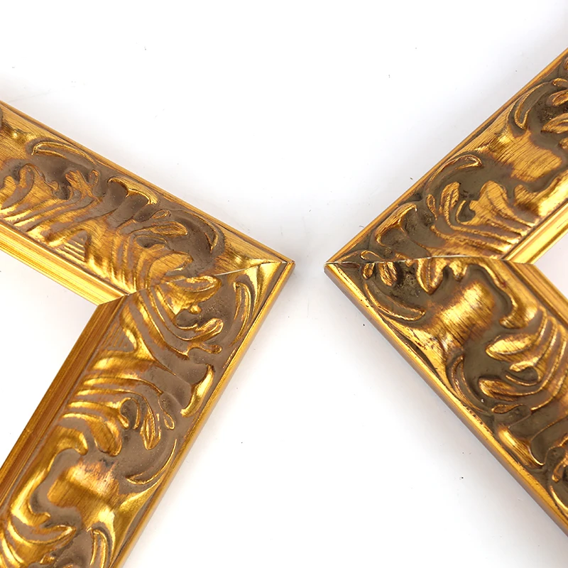 Baroque Plated Golden Foil Photo Picture Gold Canvas Ornate Wood