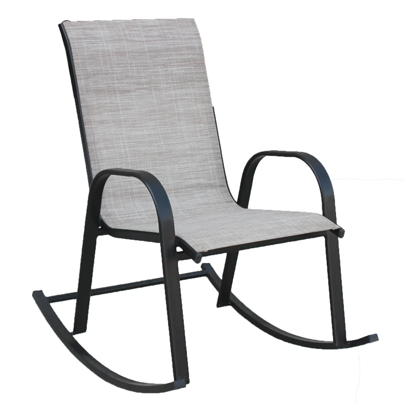 Heavy Duty Stackable Patio Leisure Sling Chair Glider Rocker Steel ...