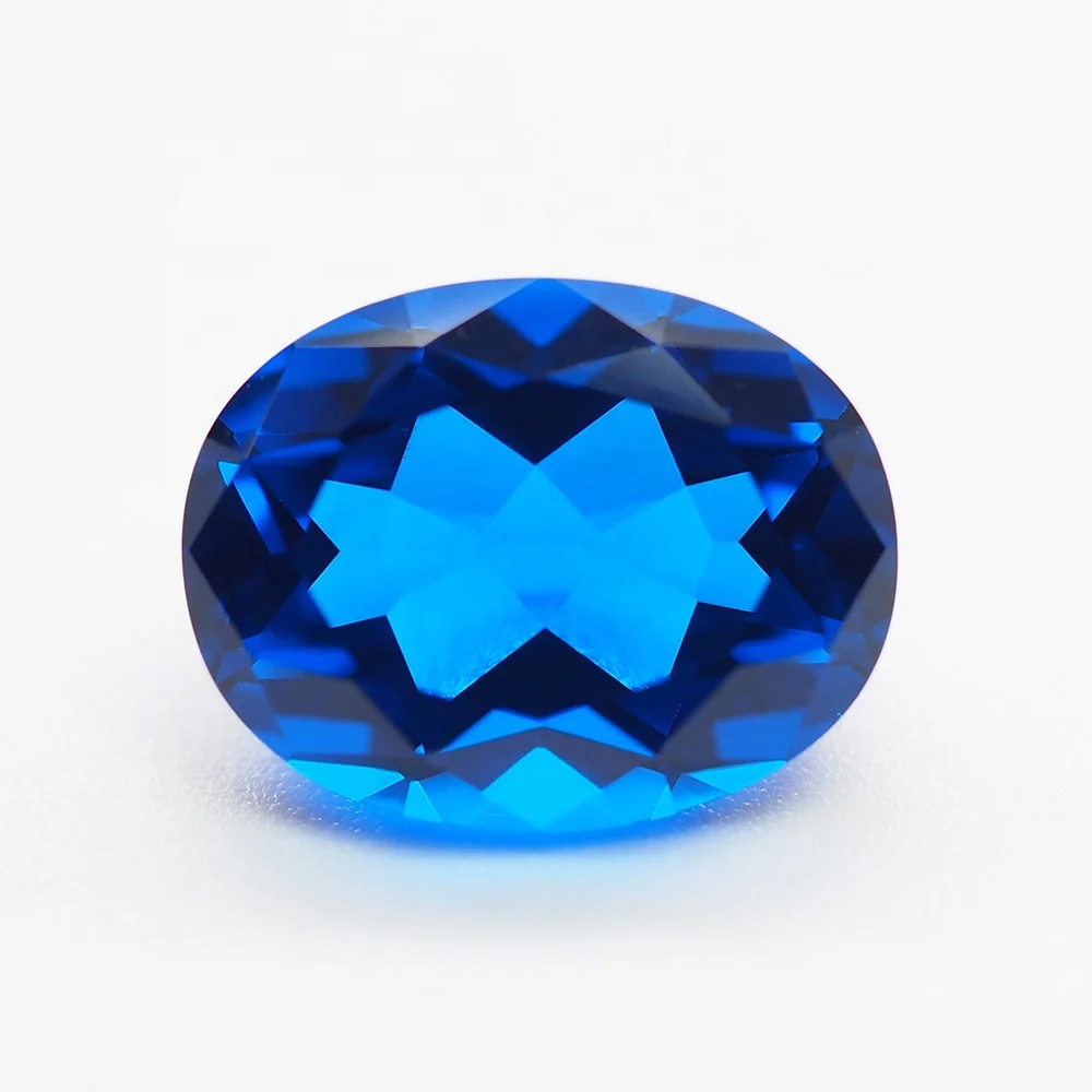 椭圆形切割合成宝石蓝宝石蓝色尖晶石宝石