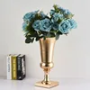 Mescente metal gold vases flower for wedding centerpieces