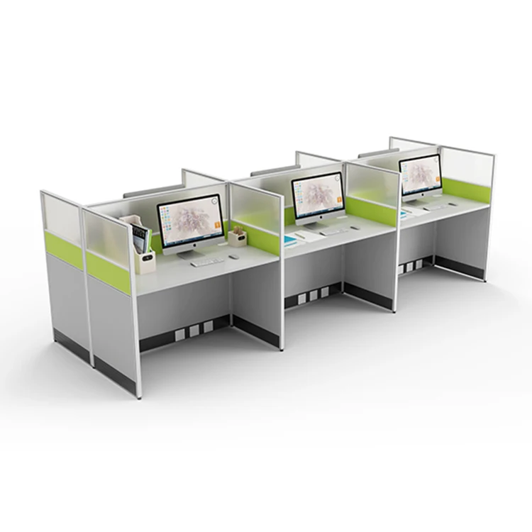 Open MDF Modular 2, 6, 4 Person Office Workstation For 6 Person Workstation Office Furniture Workstation Modern