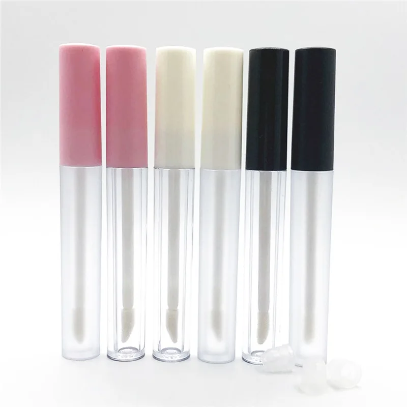 2.5ml Lipgloss Tube Custom Logo Pink Black White Lip Gloss Tube Clear ...