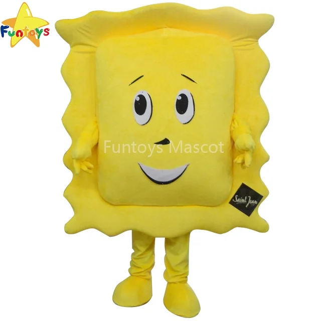 Funtoys CE Kuning Biskuit Maskot Kostum untuk Orang Dewasa Lucu Wajah Liburan Cosplay Komersial