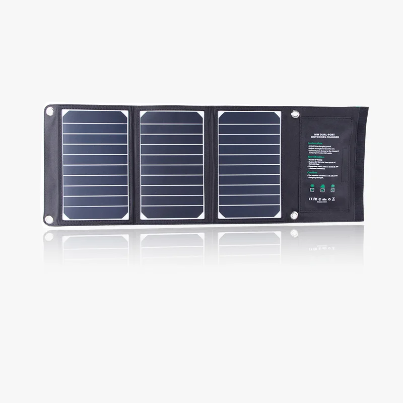 
2019 Latest design16W camping solar panel charger with USB-charging Port for mobile phone 