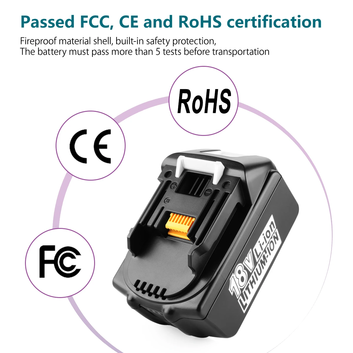 Aerdu Lithium Ion Tool Battery 21v 6ah 18v 6000mah For Makita Bl1830
