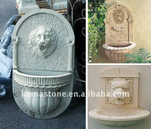 lion head wall fountain