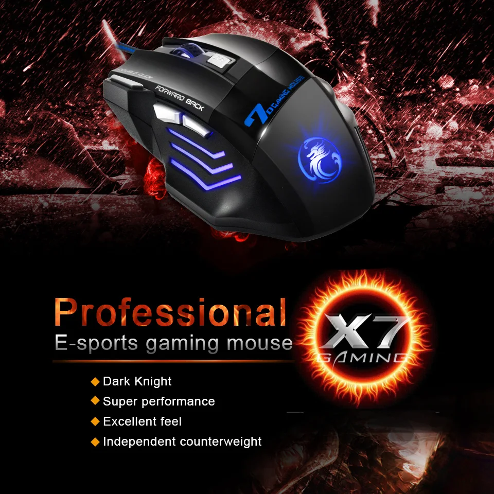 x7 gaming mouse dark knight