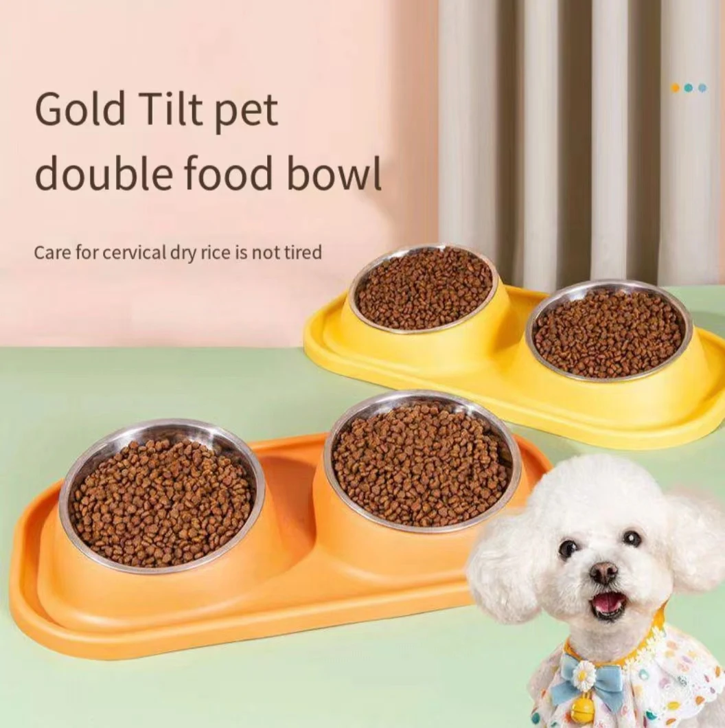 Factory Direct Sales Pet Bowl Plastic Pet Bowls Bamboo Fiber Customized