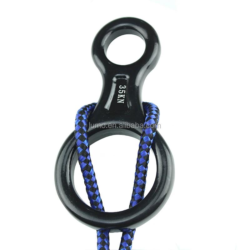 Mountaineer Hook Aluminum Figure 8 Descender Climbing Rescue Descender