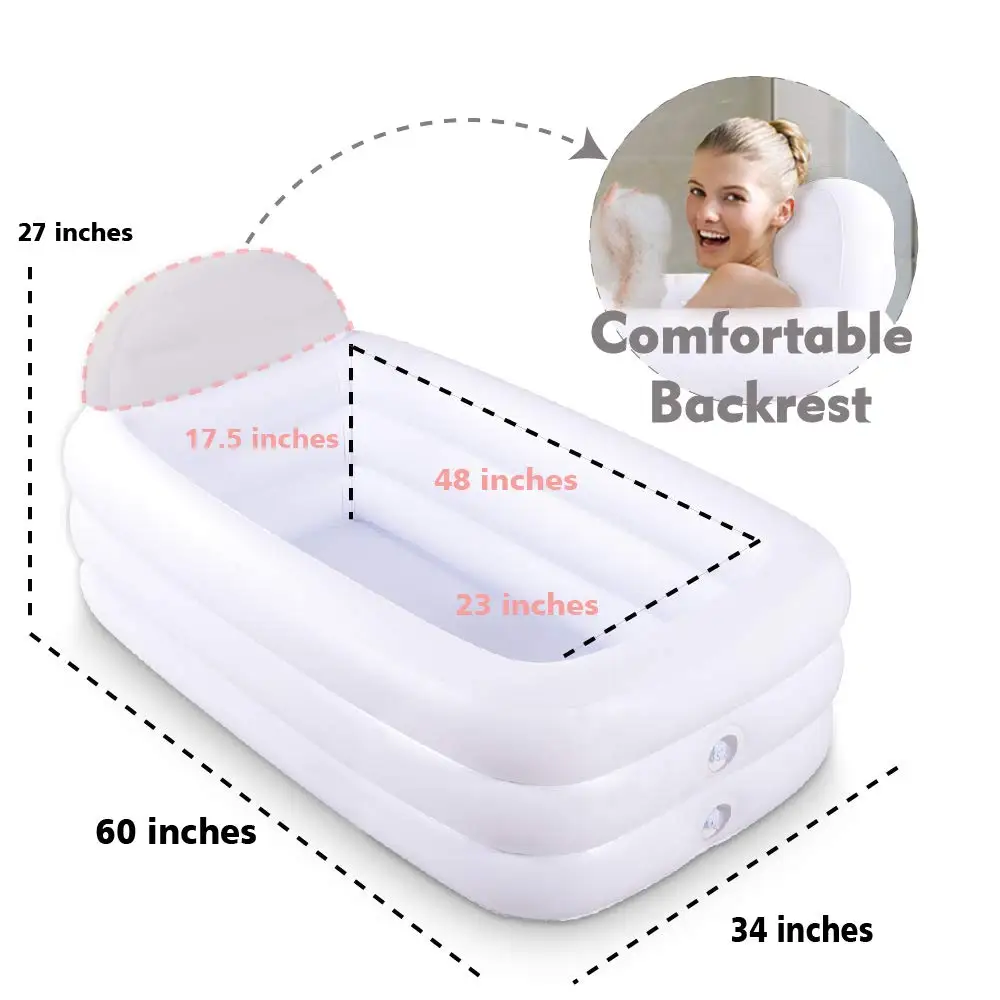 Hot Sale Pvc Portable Bathtub Spa Inflatable Bed Bath Soak Tub Buy