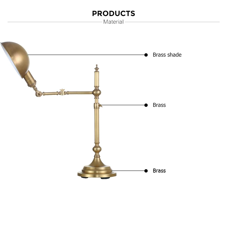 brass study desk lamp