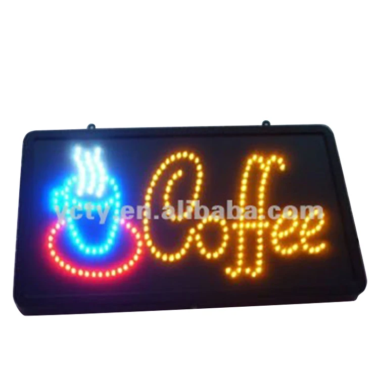 China battery operated open sign led lights big with time