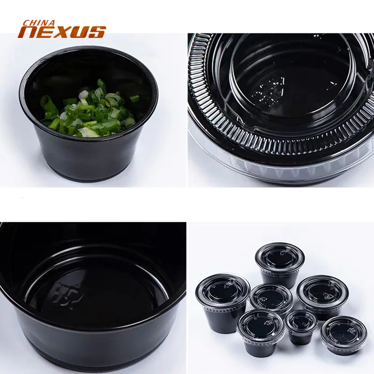 Disposable Pp Plastic Sauce Cup With Pet Lid,Plastic Take Away Soy